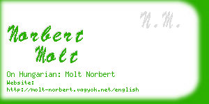 norbert molt business card